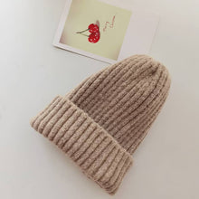 Load image into Gallery viewer, Matching Parent & Child Knit Beanie Set