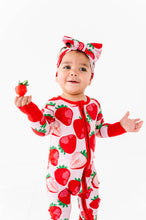 Load image into Gallery viewer, Jammie Session Berry Sweet Bamboo Baby Romper