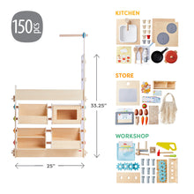 Load image into Gallery viewer, Haba Creative Play 3 in 1 – Play Kitchen, Store & Workshop 👉 ONLINE ONLY