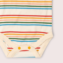 Laden Sie das Bild in den Galerie-Viewer, Little Green Radicals Bio-Babybody "Vintage Rainbows", 2er-Pack