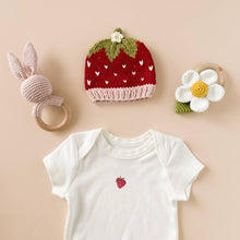 Load image into Gallery viewer, The Blueberry Hill Addie Strawberry Beanie – 100% Cotton Baby Hat