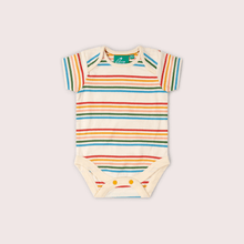 Laden Sie das Bild in den Galerie-Viewer, Little Green Radicals Bio-Babybody "Vintage Rainbows", 2er-Pack