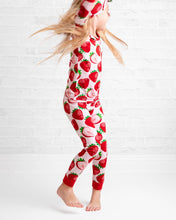 Load image into Gallery viewer, Jammie Session Berry Sweet Strawberry Bamboo Pajamas