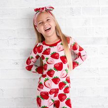 Load image into Gallery viewer, Jammie Session Berry Sweet Strawberry Bamboo Pajamas