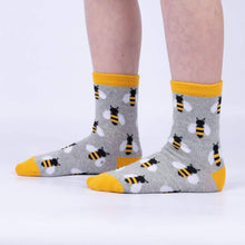 Load image into Gallery viewer, Sock It to Me Bee's Knees Youth Crew Socks 3-Pack