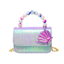 Load image into Gallery viewer, Zomi Gems Mermaid Pearl Handle Seashell Bag Purple