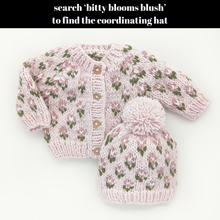 Load image into Gallery viewer, Huggalugs Bitty Blooms Blush Cardigan Sweater for Baby & Toddler Size 0-6m