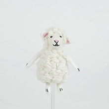 Laden Sie das Bild in den Galerie-Viewer, The Winding Road Natural Sheep Finger Puppet – Fair Trade Felt Toy