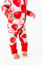 Load image into Gallery viewer, Jammie Session Berry Sweet Bamboo Baby Romper