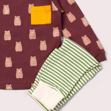Load image into Gallery viewer, Little Green Radicals Brown Bears Organic T-Shirt & Jogger Playset