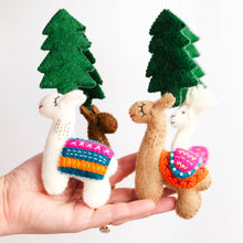 Laden Sie das Bild in den Galerie-Viewer, The Winding Road Llama Baby Mobile – Felt Nursery Decor