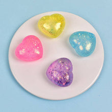 Load image into Gallery viewer, SugarSqueez Squishies® Glitter Heart Maltose Fidget Stress Ball | Assorted 1pc