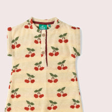 Load image into Gallery viewer, Little Green Radicals Little Cherries Towelling Romper