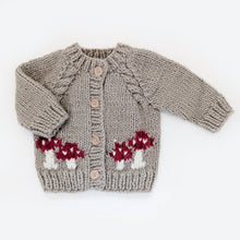 Load image into Gallery viewer, Huggalugs Mushroom Pebble Cardigan Sweater Baby & Toddler