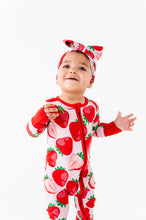 Load image into Gallery viewer, Jammie Session Berry Sweet Bamboo Baby Romper