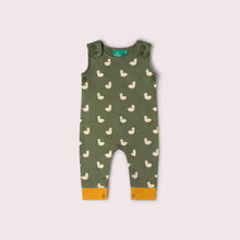 Load image into Gallery viewer, Little Green Radicals Olive Ducks Dungarees
