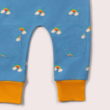 Load image into Gallery viewer, Little Green Radicals Blue Rainbows Organic Comfy Joggers