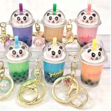 Laden Sie das Bild in den Galerie-Viewer, Panda Boba Tea Schwimmender Schlüsselanhänger