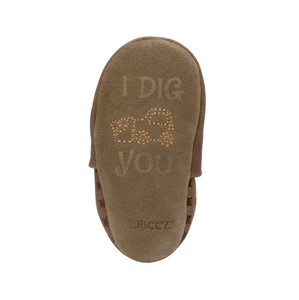 Robeez I Dig You DK Beige Leather Outsole