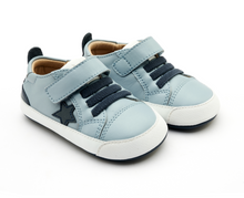 Load image into Gallery viewer, Old Soles Platinum Bub Dusty Blue/Navy/Navy Sole Size 6