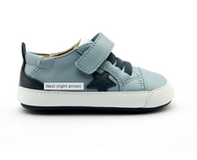 Load image into Gallery viewer, Old Soles Platinum Bub Dusty Blue/Navy/Navy Sole Size 6