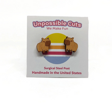 Load image into Gallery viewer, Unpossible Cuts Capybara Stud Earrings