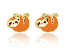 Load image into Gallery viewer, Girl Nation Playful Sloth Cutie Stud Earrings