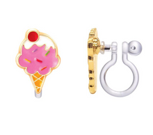 Load image into Gallery viewer, Girl Nation Clip On Cutie Earrings - Ice Cream Dream