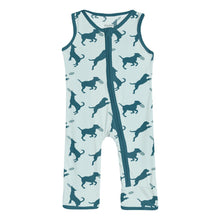 Load image into Gallery viewer, Kickee Pants Print Finn Zip Tank Romper in Fresh Air Frisbee Labs 👉 ONLINE ONLY