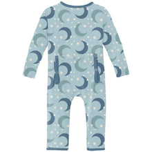 Load image into Gallery viewer, Kickee Pants Coverall with 2 Way Zipper in Spring Sky Moon and Stars 👉 ONLINE ONLY
