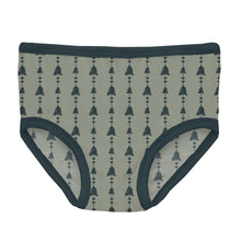Load image into Gallery viewer, Kickee Pants Girl's Underwear in Silver Sage Trees & Hearts 👉 ONLINE ONLY