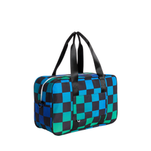 Load image into Gallery viewer, State Bags Rockaway Duffle Blue Checkerboard π ONLINE ONLY