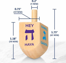 Load image into Gallery viewer, Wooden Chanukah Dreidel