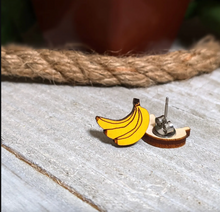 Load image into Gallery viewer, Unpossible Cuts Banana Food Earrings