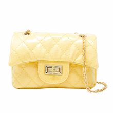 Load image into Gallery viewer, Zomi Gems Classic Quilted Sparkle Mini Purse Yellow