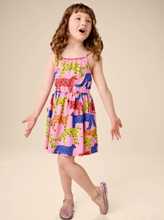 Load image into Gallery viewer, Tea Collection Tie Shoulder Twirl Dress Bright Jaguars Size 7 Years