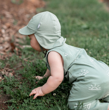 Load image into Gallery viewer, Jan & Jul Juniper Green Cotton Baby Sun Cap