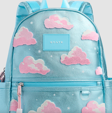 Laden Sie das Bild in den Galerie-Viewer, Titel: State Bags Metallic Kane Mini-Rucksack Wolken Türkis Aqua Kinderrucksack