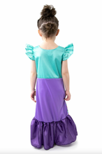 Load image into Gallery viewer, Little Adventures Purple Sparkle Mermaid Dress