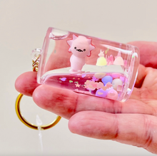 Load image into Gallery viewer, Axolotl Floaty Keychain Charm