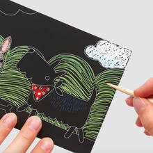 Load image into Gallery viewer, Ooly Mini Scratch & Scribble Art Kit:Playful Pups 7pc Set