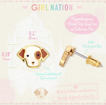 Load image into Gallery viewer, Girl Nation Perky Puppy Cutie Stud Earrings