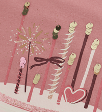 Load image into Gallery viewer, Minymo Long Sleeve Sweatshirt Birthday Cake Dusty Rose