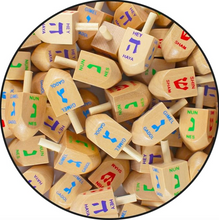 Load image into Gallery viewer, Wooden Chanukah Dreidel