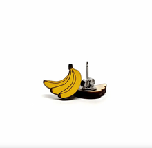 Load image into Gallery viewer, Unpossible Cuts Banana Food Earrings