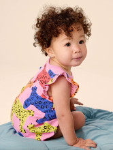 Load image into Gallery viewer, Tea Collection Flutter Baby Romper Bright Jaguars