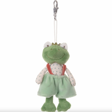 Load image into Gallery viewer, Bukowski Bear Prince Charm Frog Plush Keychain Patchwork Pants