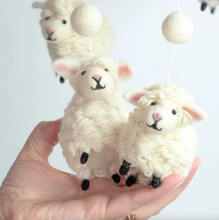 Load image into Gallery viewer, The Winding Road Wool Sheep Nursery Mobile – Counting Sheep Hanging Decor