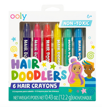 Load image into Gallery viewer, Ooly Hair Doodlers Hair Crayons Set Of 6 Colors