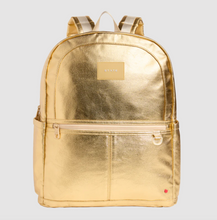 Load image into Gallery viewer, State Bags Metallic Kane Kids Double Pocket Large Gold Backpack
